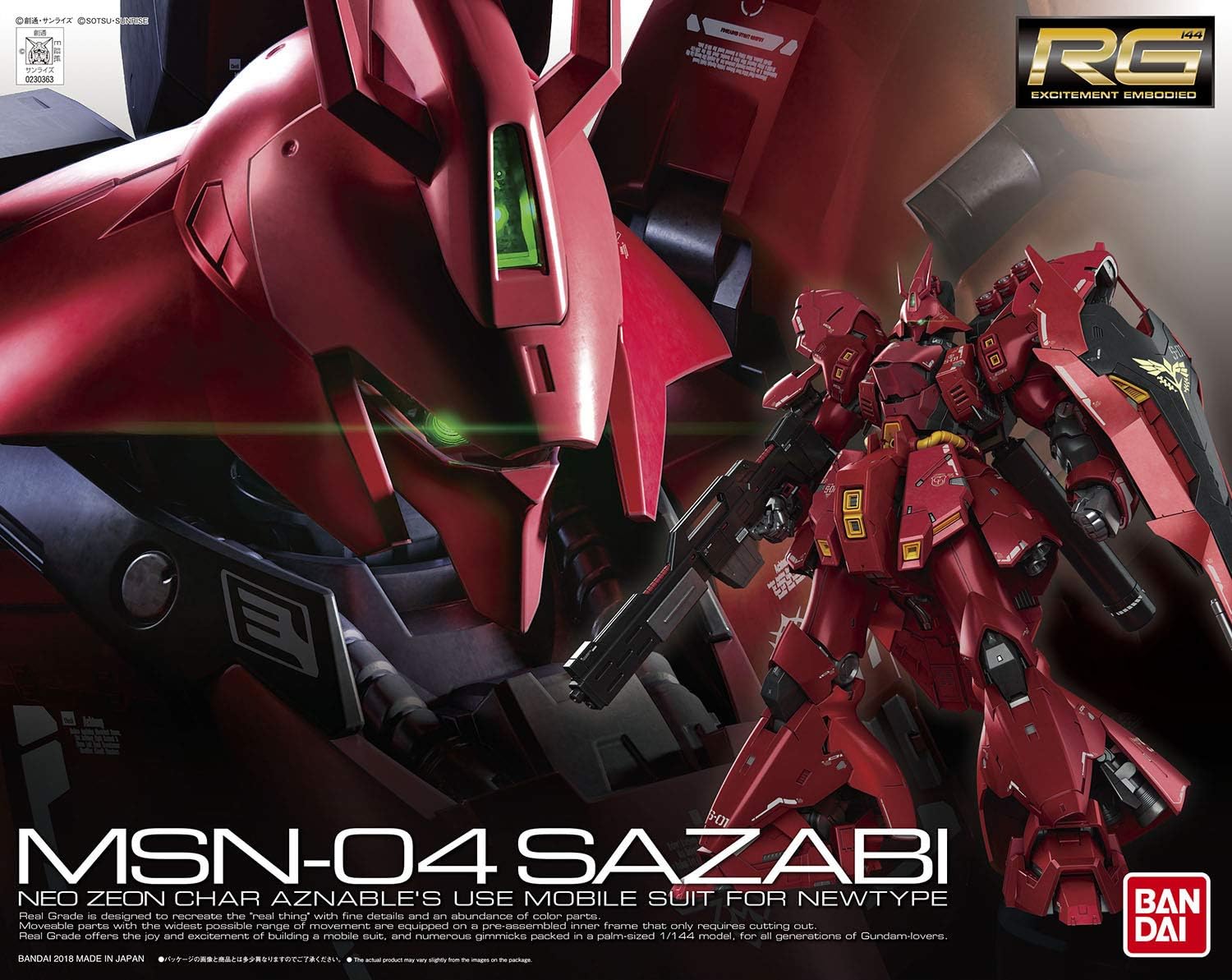 RG 1/144 MSN-04 Sazabi Gundam