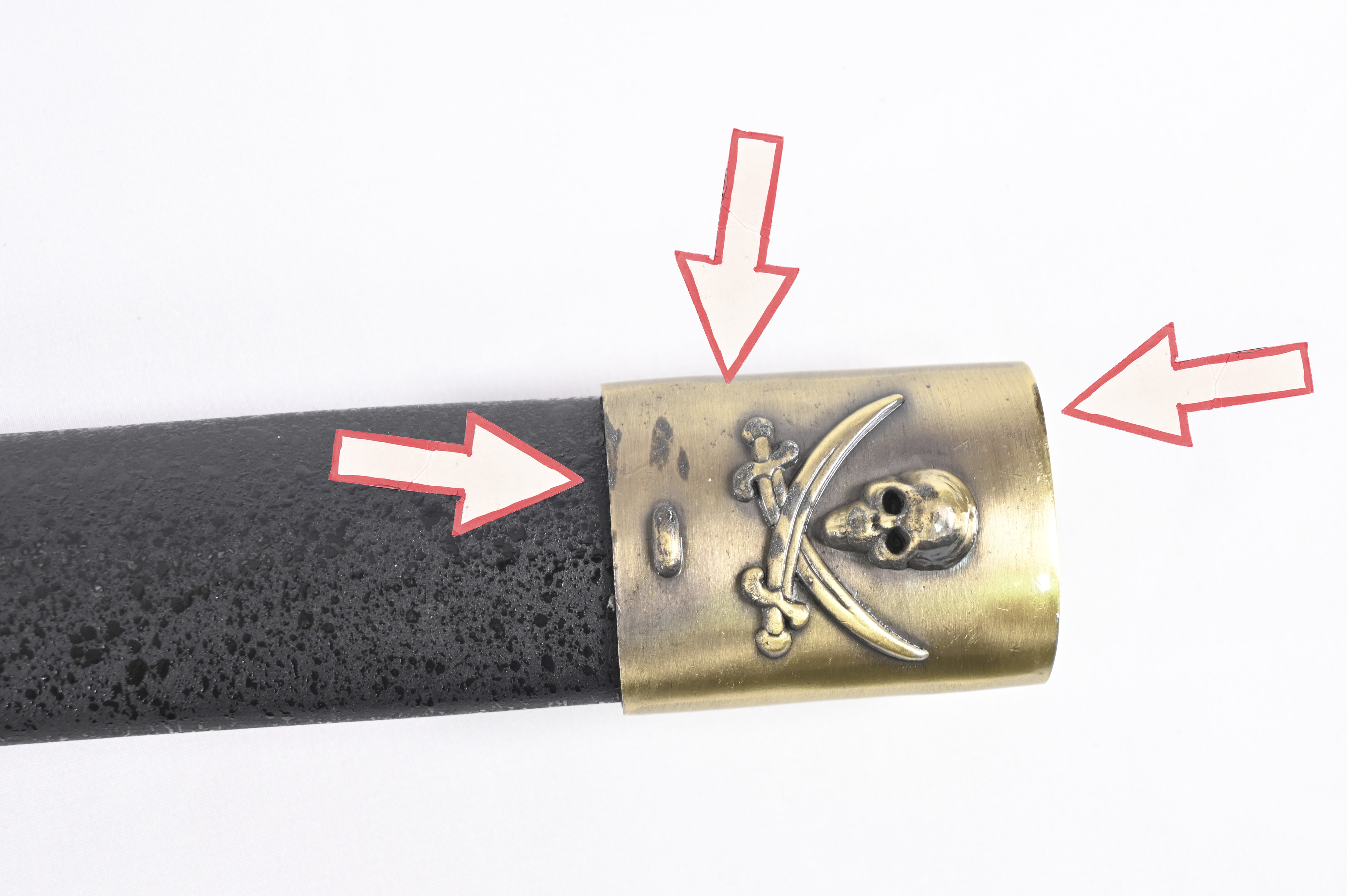 Maldición del Caribe - hoja y funda con óxido