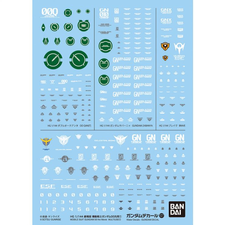 Decals Gundam Bandai Hobby