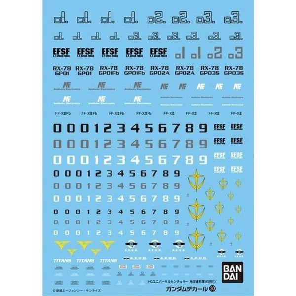 Decals Gundam Bandai Hobby